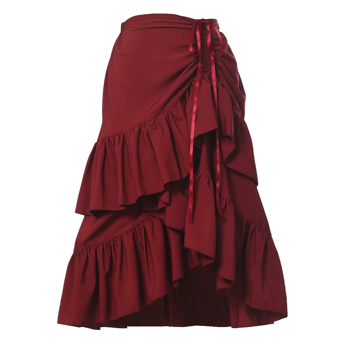 Jupe victorienne steampunk à volants polyester pour femmes costumisation carnaval halloween performance