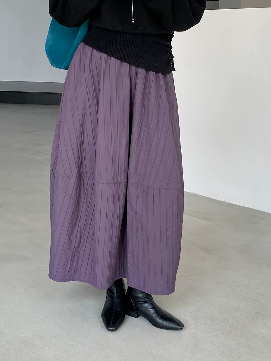 Jupe mi-longue taille haute à fleurs épaisses pour femmes
