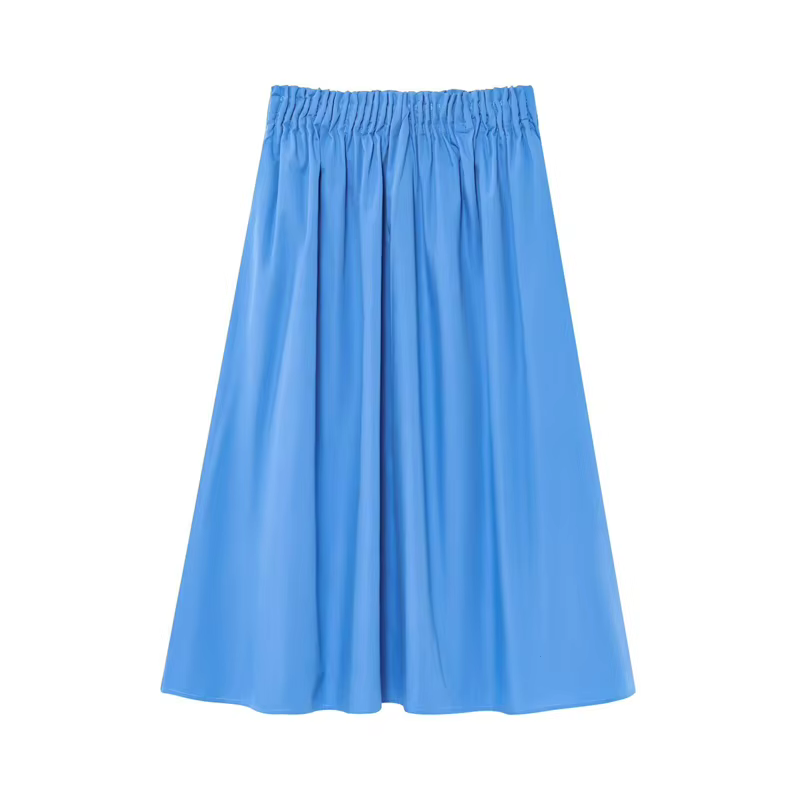 Jupe midi polyester Keyanketian élégante à taille élastique pour femmes longueur cheville style bureau dames polyvalente occasions diverses