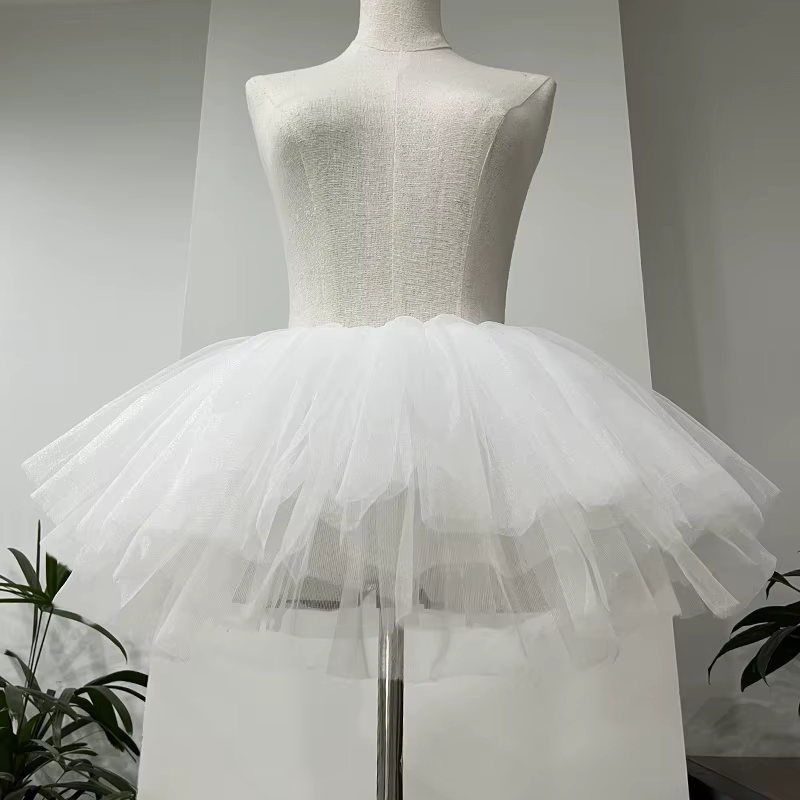 Sous-jupe Lolita en Tulle bouffant blanc et noir pour femmes