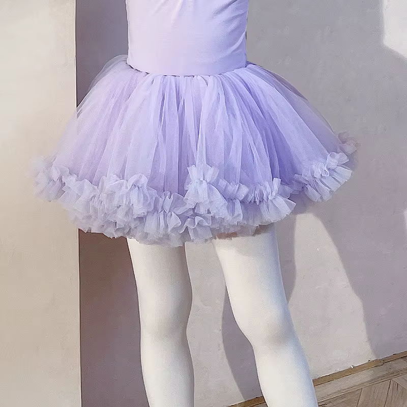 Jupe Tutu filles jupes de danse de Ballet élastiques 4 couches