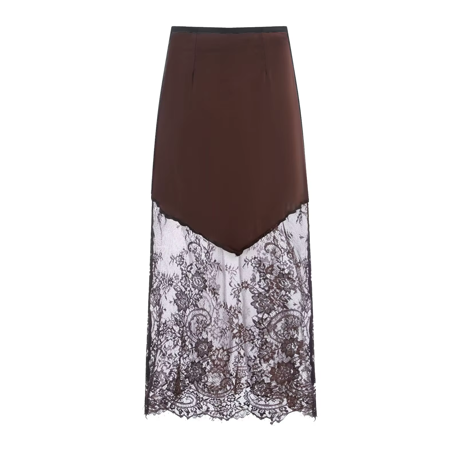 HH été dentelle jupes pour femmes élégant mode Patchwork taille haute mince dentelle Maxi jupes Sexy dame fête Club Boho jupe