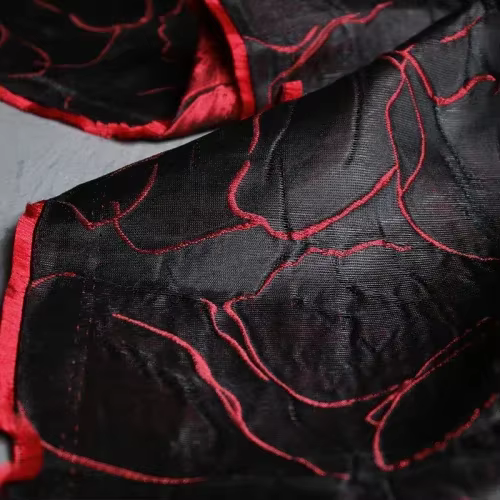 Jupe en tissu jacquard plissé double face