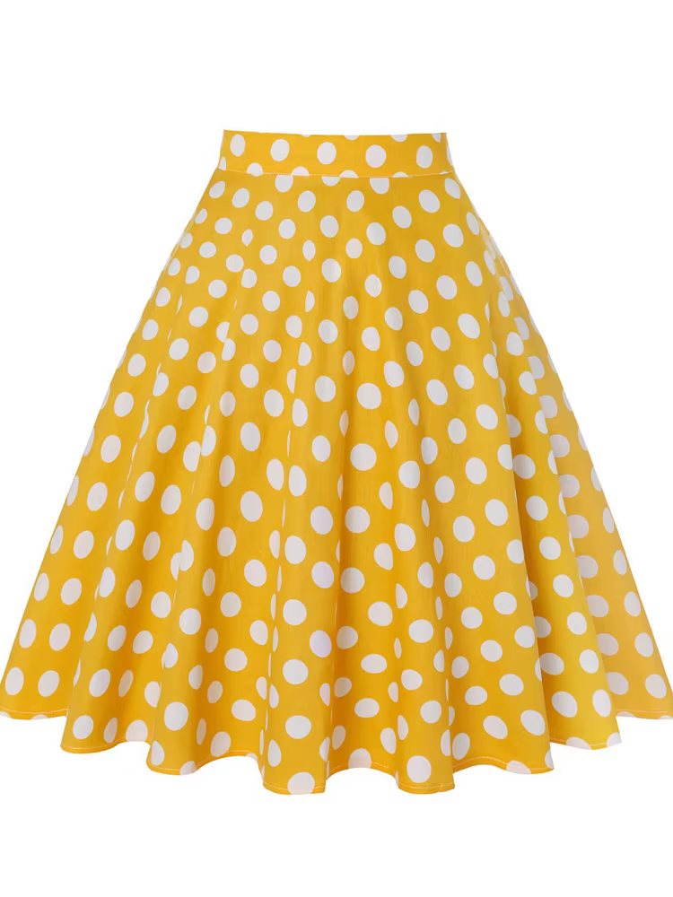 2025 été jupe Midi piste Vintage Rockabilly robe d'été rouge femmes Sexy Pinup 50S coton à pois motif patineuse Streetwear