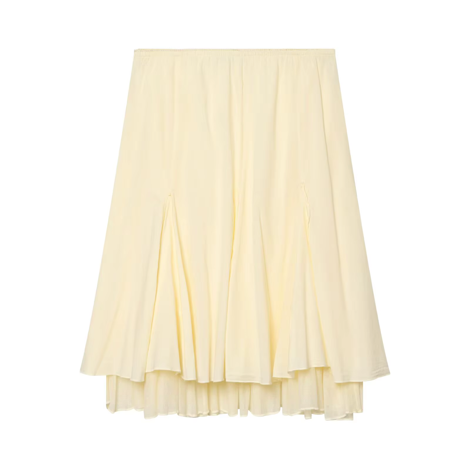 Jupe midi double couche pour femme