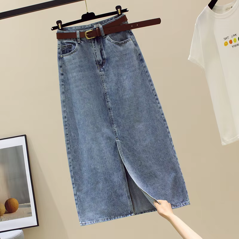Sexy Wrap fesses Denim jupes femmes taille haute délavé jupe solide épissé coupe ajustée en détresse poches fermeture éclair mouche décontracté