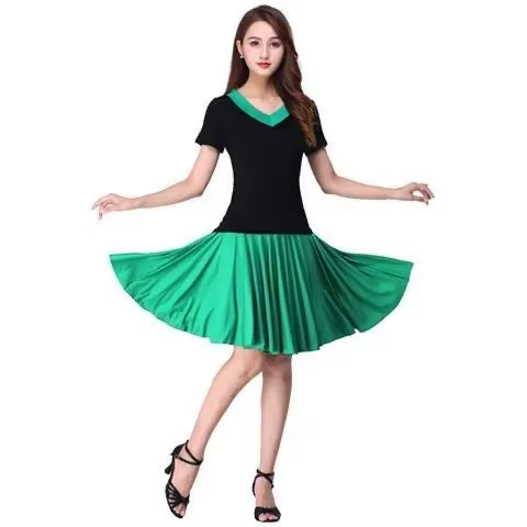Jupe confortable en soie de lait pour femmes d'âge moyen et âgées, pliable, pour la danse de groupe et la danse latine, élégante et idéale pour la socialisation