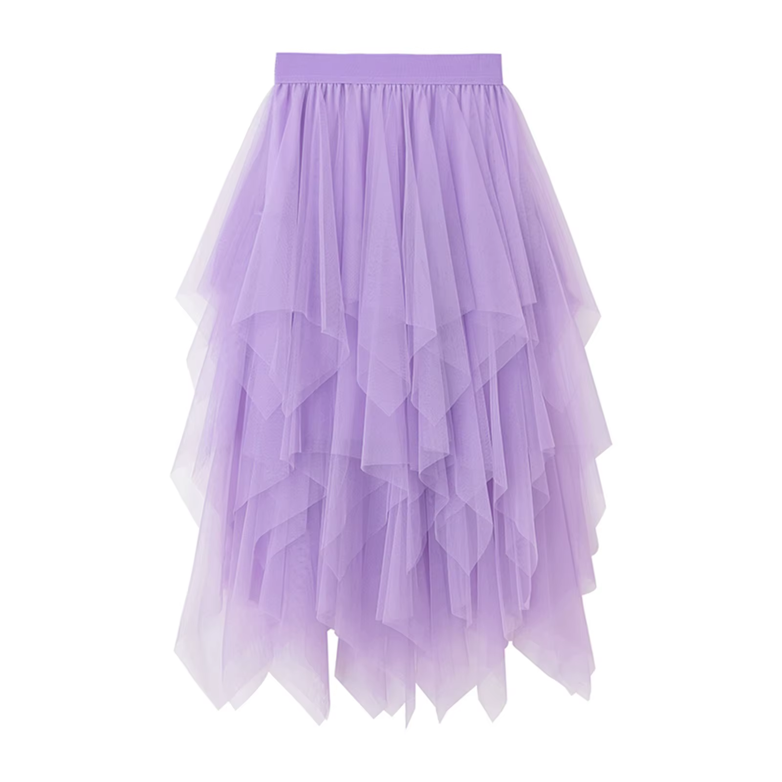 Fairycore-Jupe à bulles en tulle élastique irrégulier pour femme