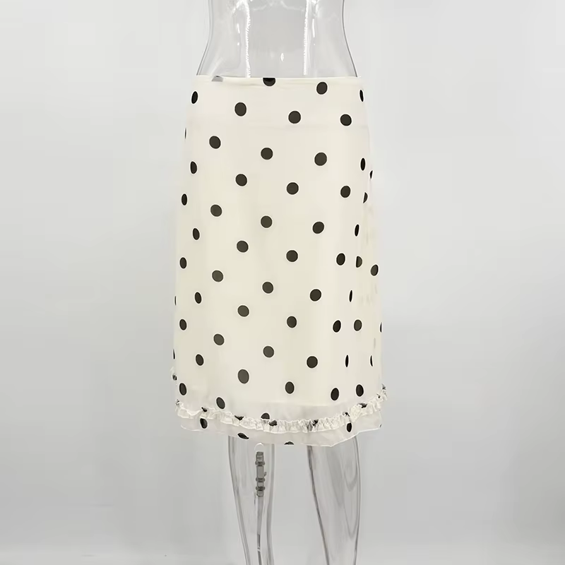 Jupes d'été à pois pour femmes