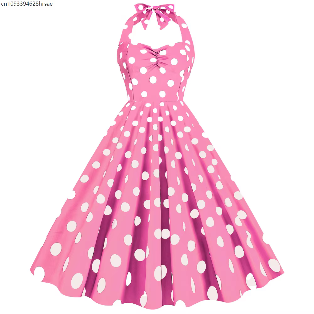 Robe vintage sans manches pour femmes des années 50 et 60