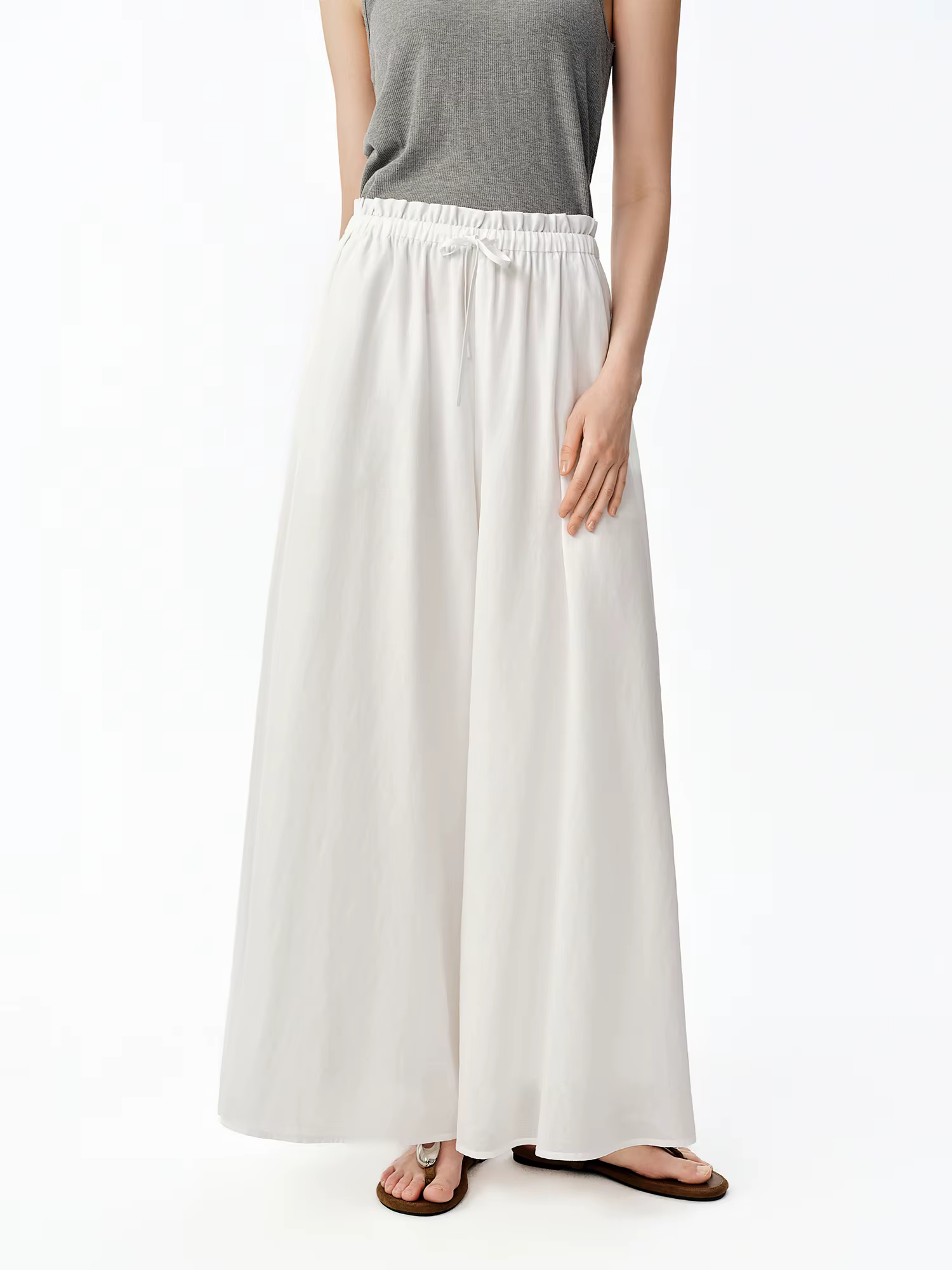 DUSHU – Jupe-culotte décontractée simple pour femme