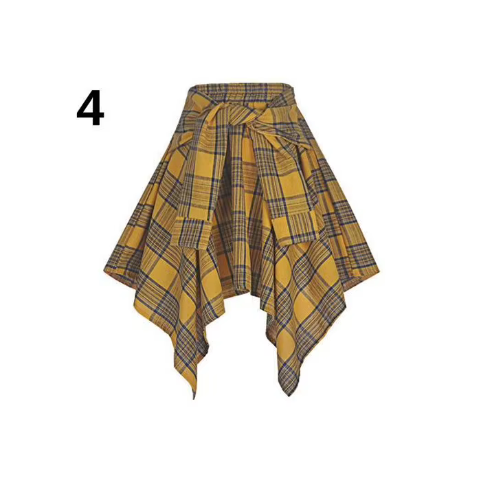Mini jupe asymétrique à quatre coins pour femmes